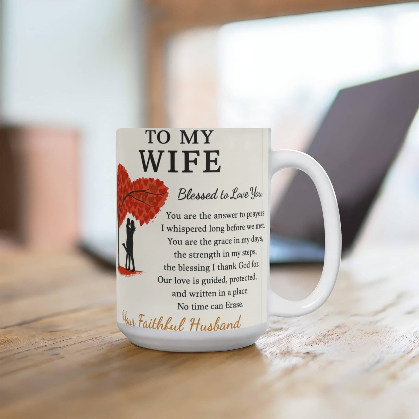 To My Wife – Faithful Partner Coffee Mug | Sentimental Anniversary Gift from Husband