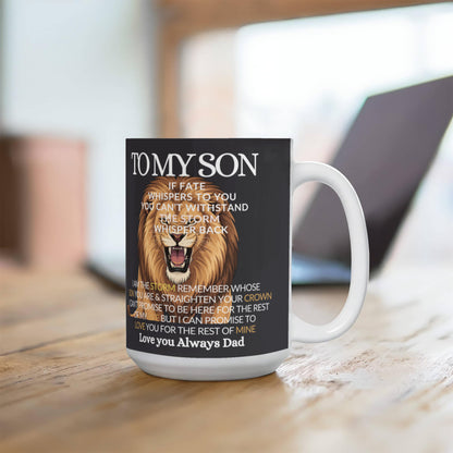 To My Son- If Fate Whisper I am The Storm-high‑end Coffee Mug- gift