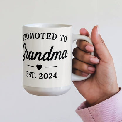 Promoted to Grandma-Ceramic Coffee Mug-Congratulation Gift