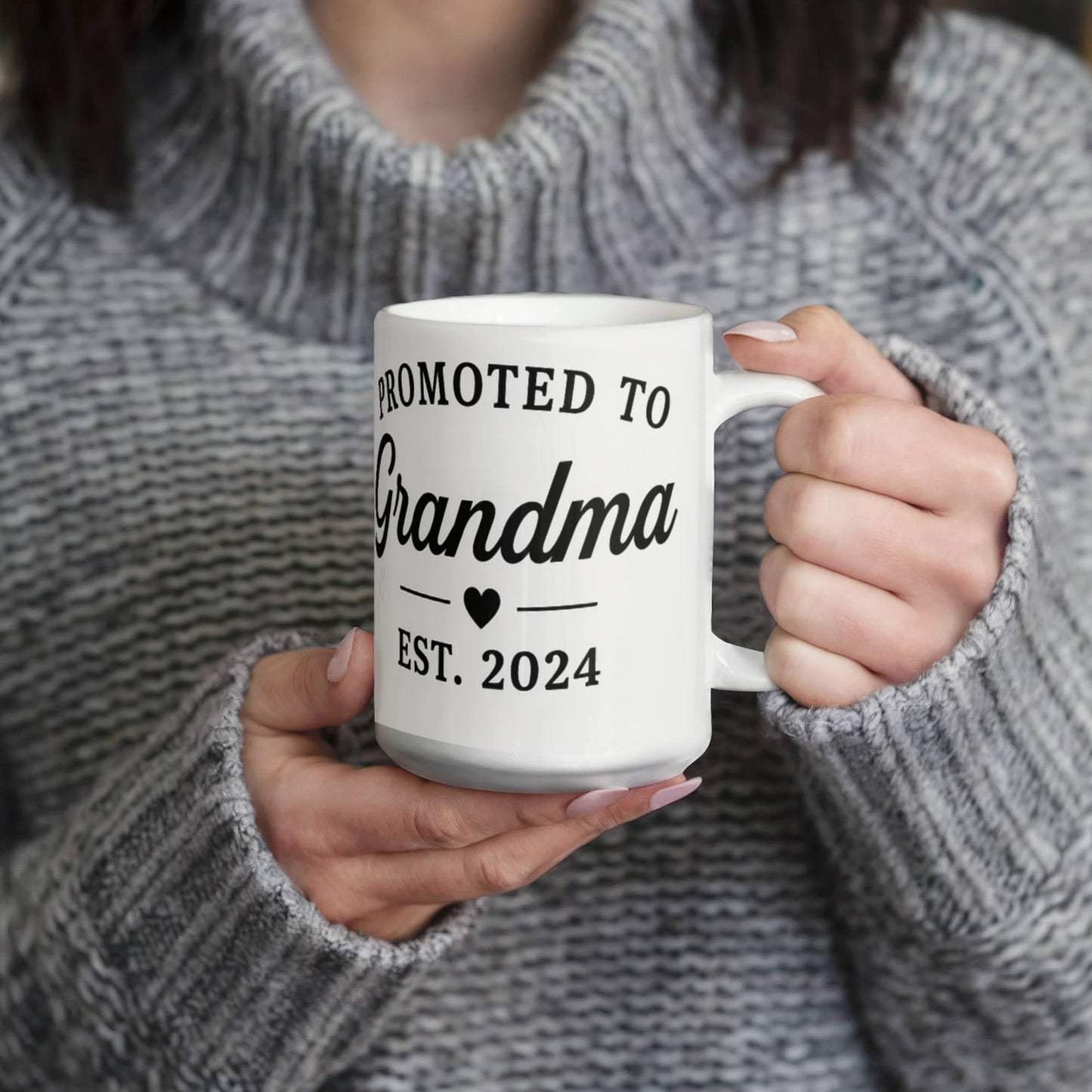 Promoted to Grandma-Ceramic Coffee Mug-Congratulation Gift