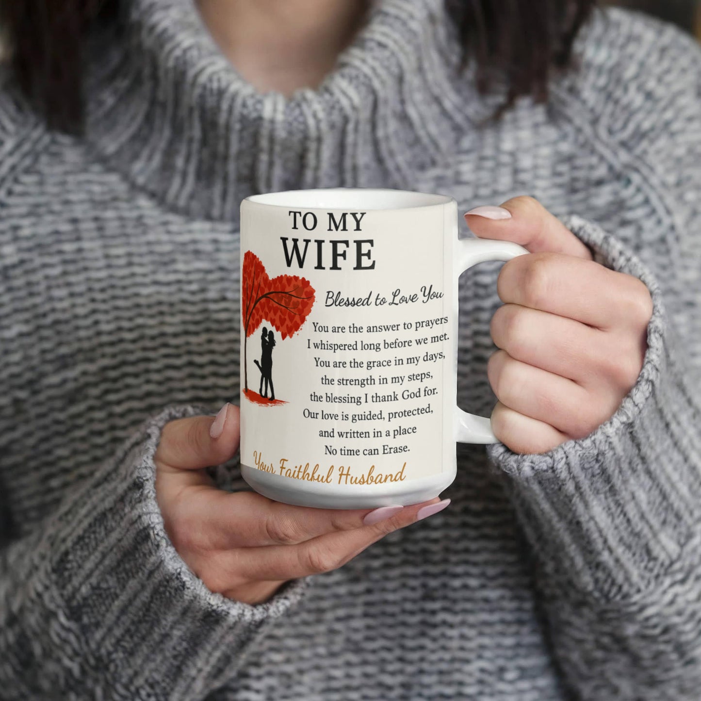 To My Wife – Faithful Partner Coffee Mug | Sentimental Anniversary Gift from Husband