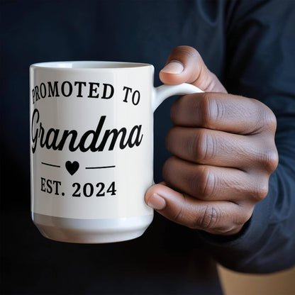 Promoted to Grandma-Ceramic Coffee Mug-Congratulation Gift