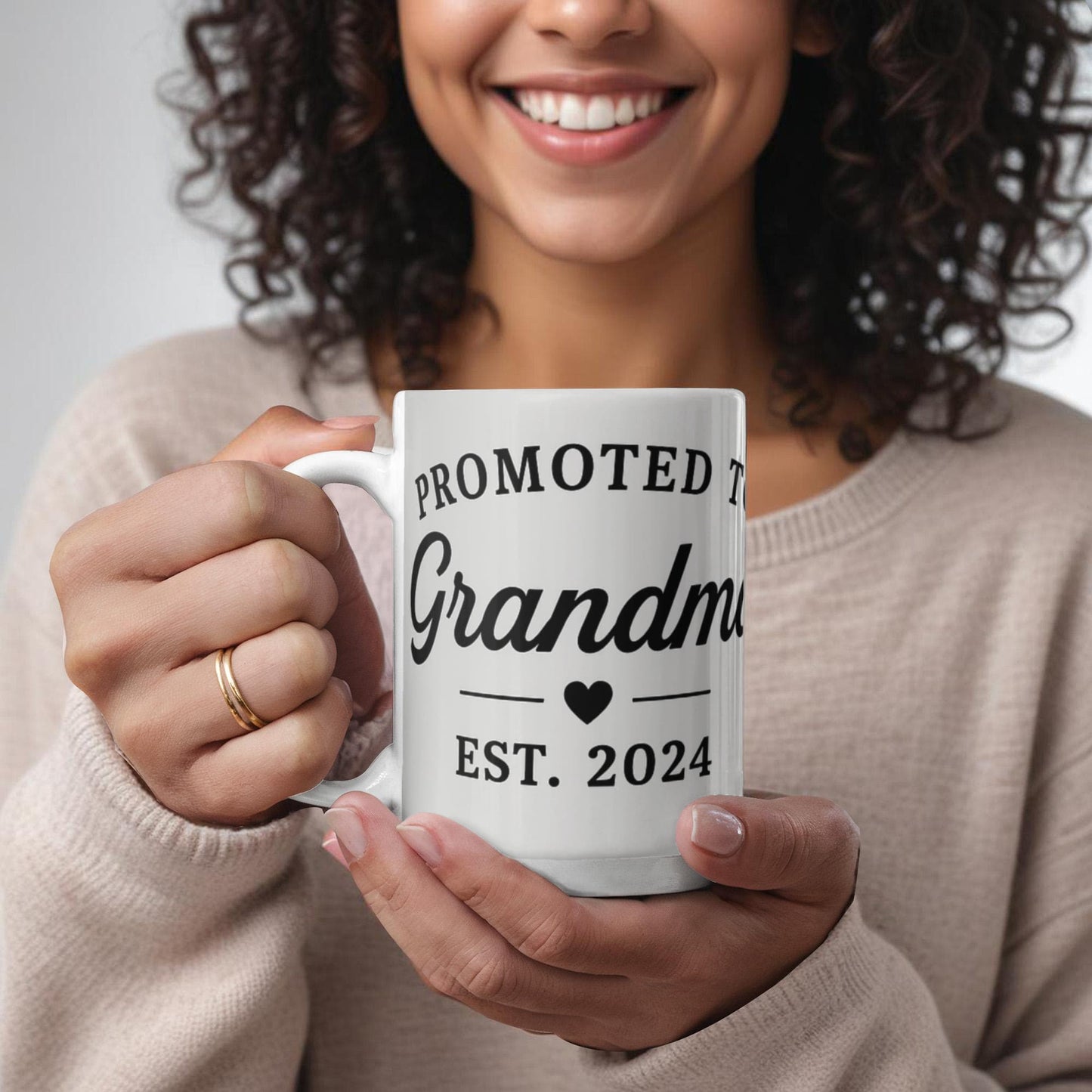 Promoted to Grandma-Ceramic Coffee Mug-Congratulation Gift