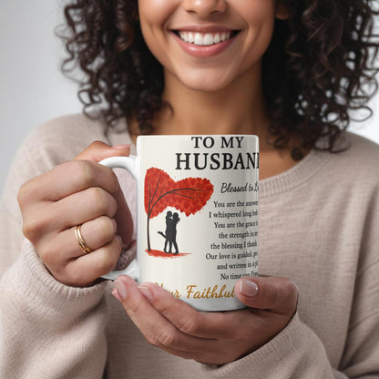 To My Husband – Faithful Partner Coffee Mug | Sentimental Anniversary Gift from Wife