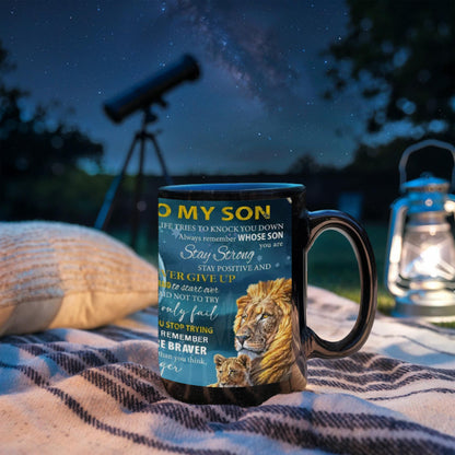 To My Son- Be Brave Coffee Mug