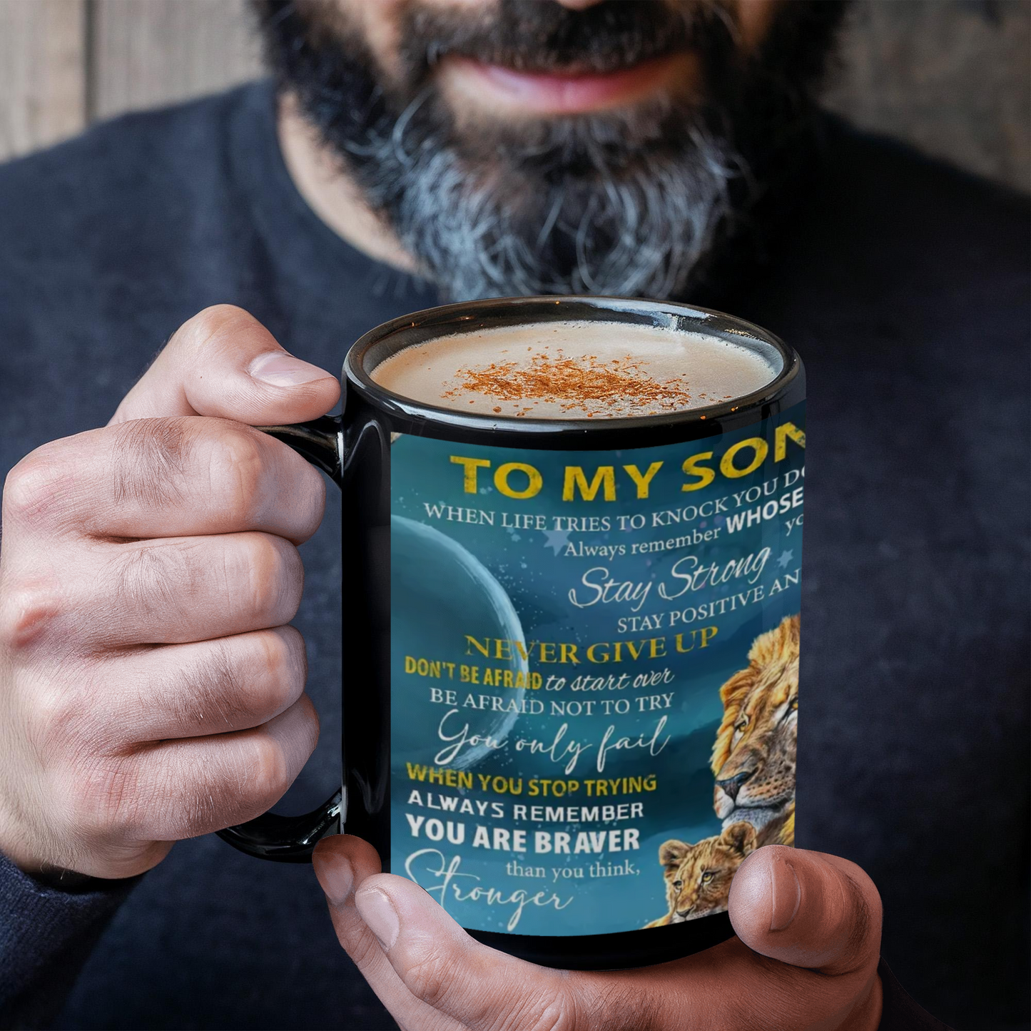To My Son- Be Brave Coffee Mug