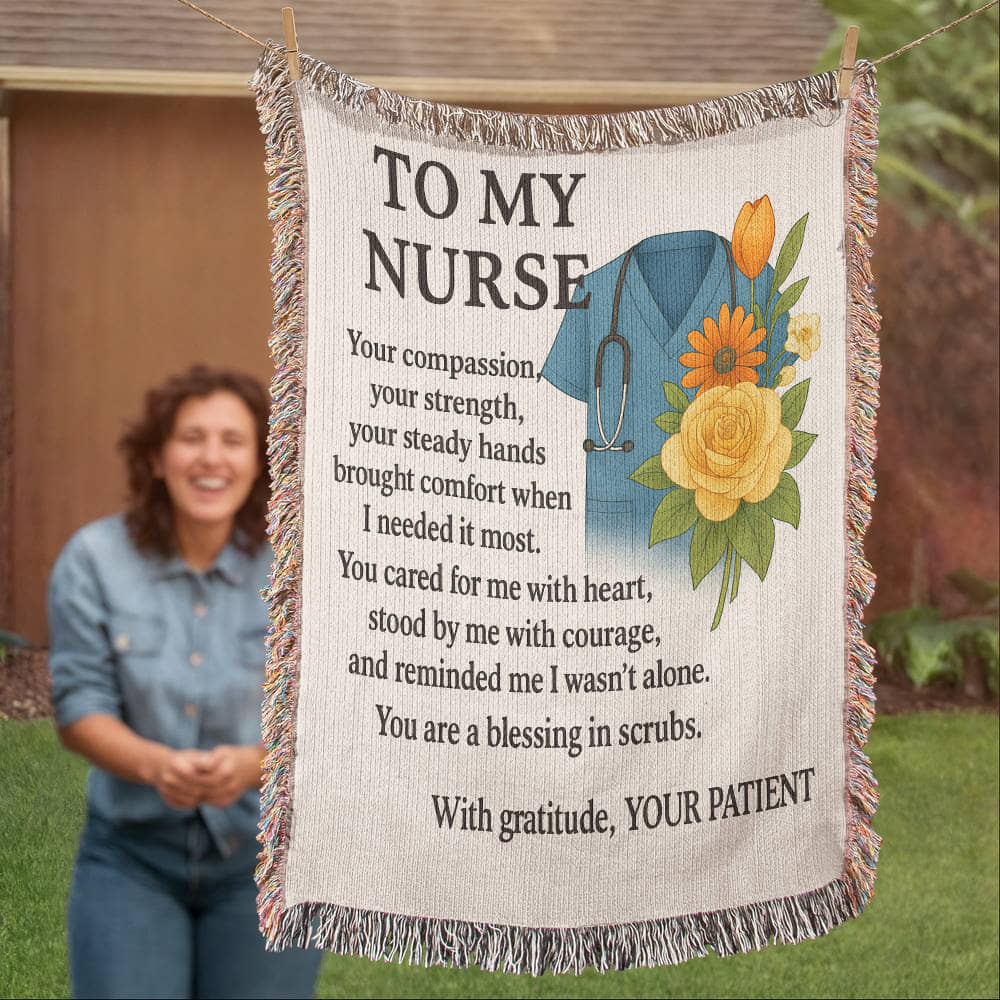 TO My Nurse Heirloom Photo Woven Blanket! 💕
