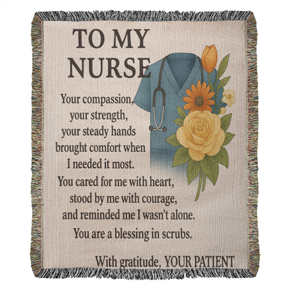 TO My Nurse Heirloom Photo Woven Blanket! 💕