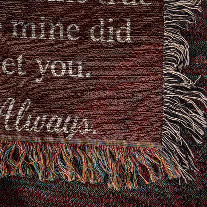 To My Lovely Wife-The Day I Met You-Heirloom Woven Blanket