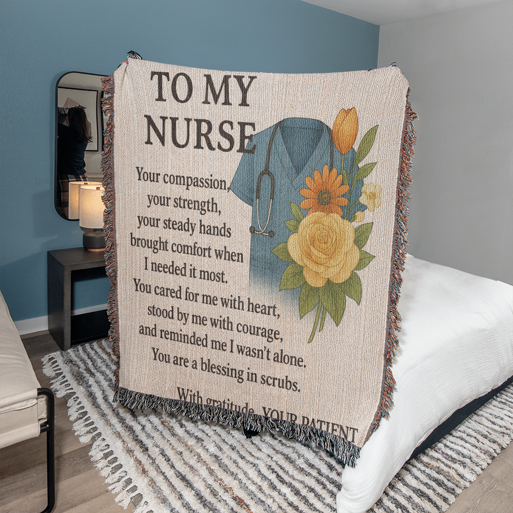 TO My Nurse Heirloom Photo Woven Blanket! 💕