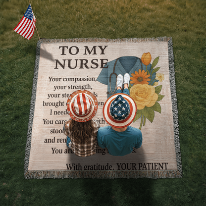 TO My Nurse Heirloom Photo Woven Blanket! 💕