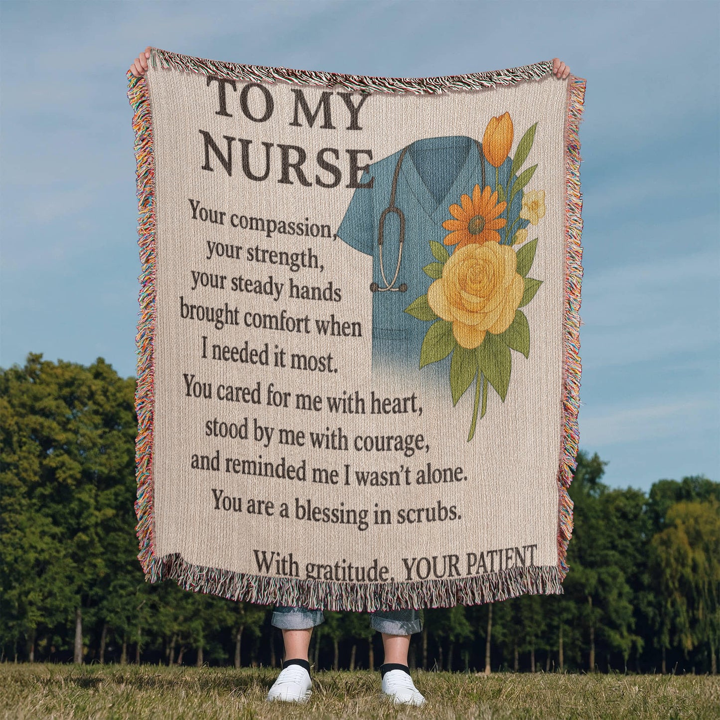 TO My Nurse Heirloom Photo Woven Blanket! 💕