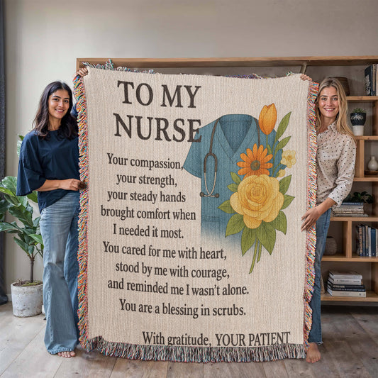 TO My Nurse Heirloom Photo Woven Blanket! 💕