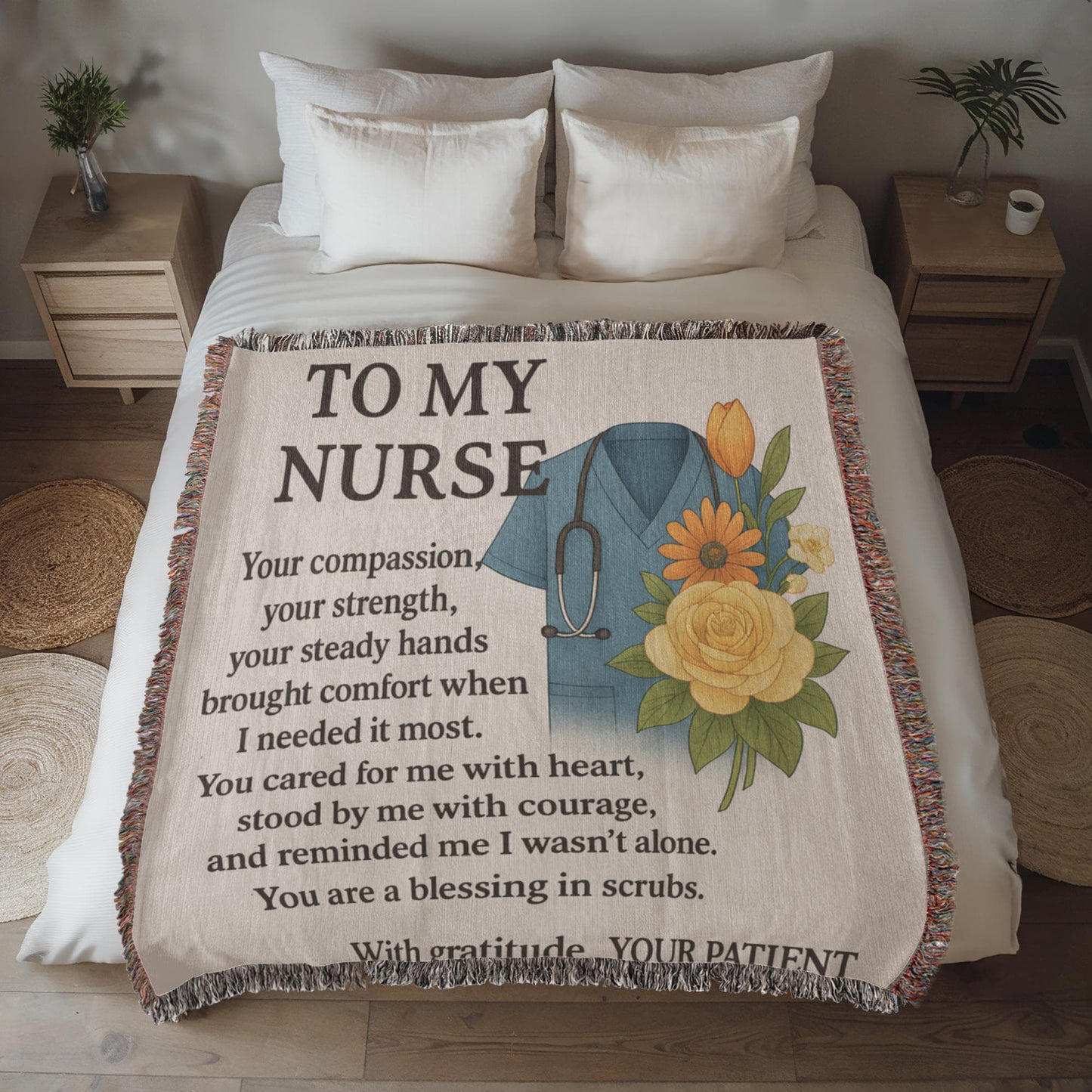 TO My Nurse Heirloom Photo Woven Blanket! 💕