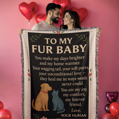 To My Fur Babys-Love Your Human-Heirloom Photo Woven Blanket 💕