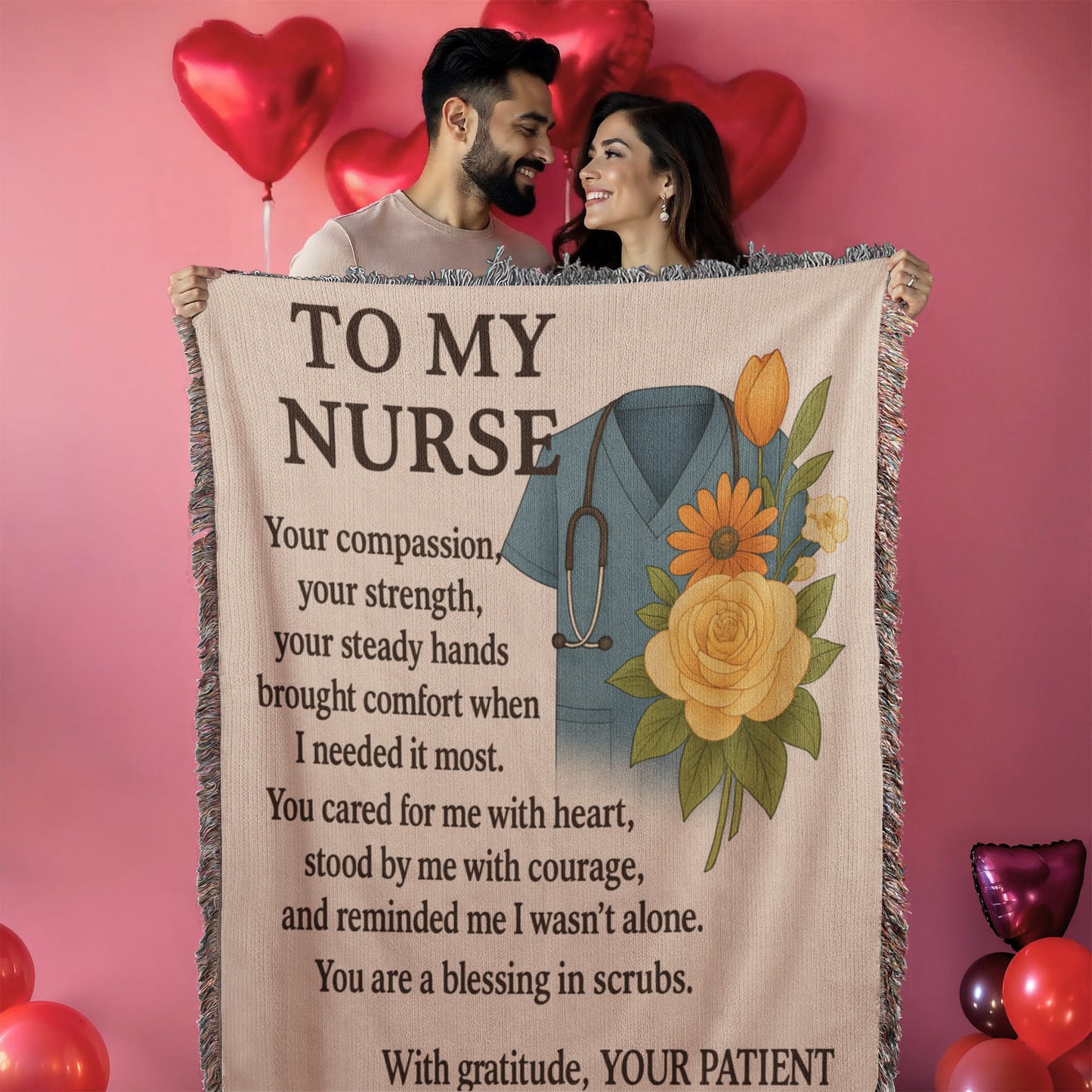 TO My Nurse Heirloom Photo Woven Blanket! 💕