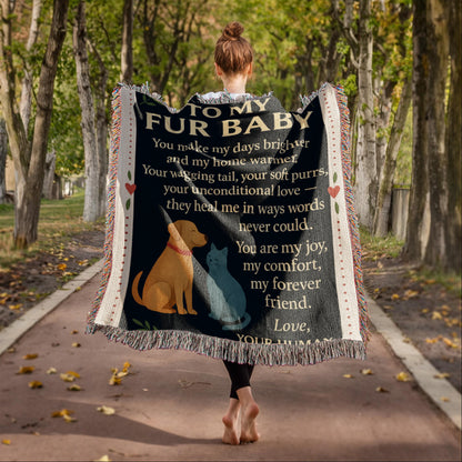 To My Fur Babys-Love Your Human-Heirloom Photo Woven Blanket 💕