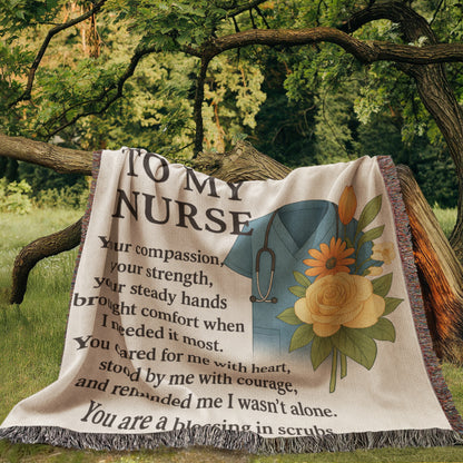 TO My Nurse Heirloom Photo Woven Blanket! 💕