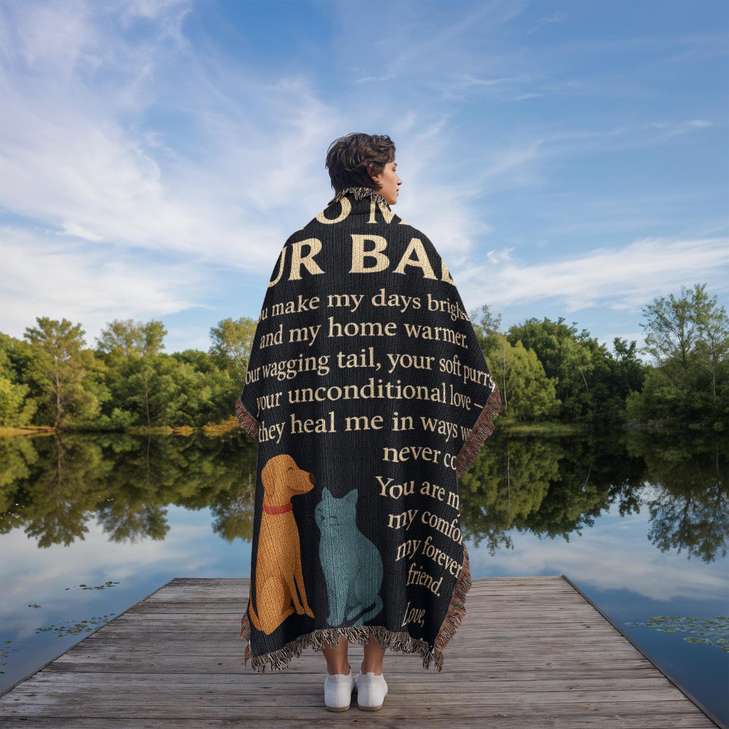 To My Fur Babys-Love Your Human-Heirloom Photo Woven Blanket 💕