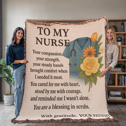 TO My Nurse Heirloom Photo Woven Blanket! 💕
