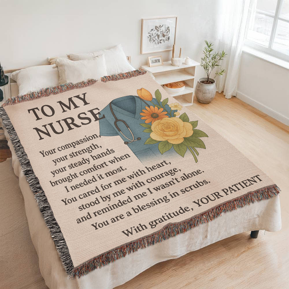 TO My Nurse Heirloom Photo Woven Blanket! 💕