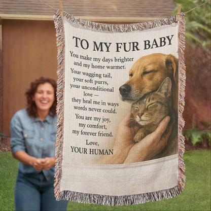 To My Fury Buddy's-Heirloom Artwork Woven Blanket