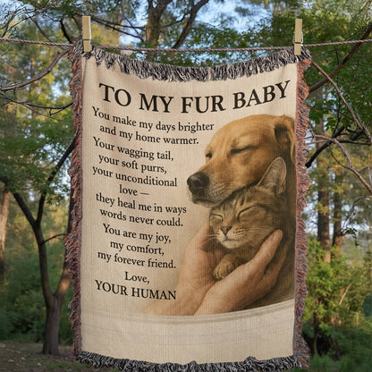 To My Fury Buddy's-Heirloom Artwork Woven Blanket