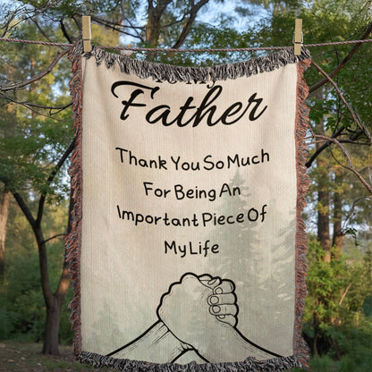 To My Father- "Thank You" - Woven blanket