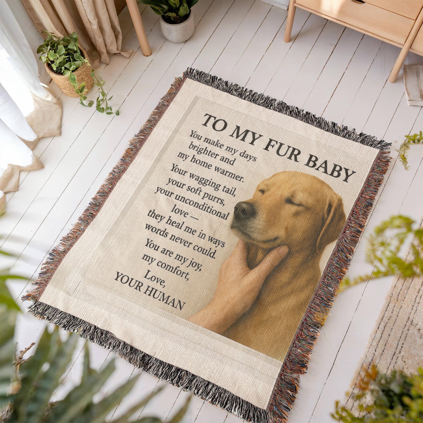 To My Fury Buddy's-Heirloom Artwork Woven Blanket