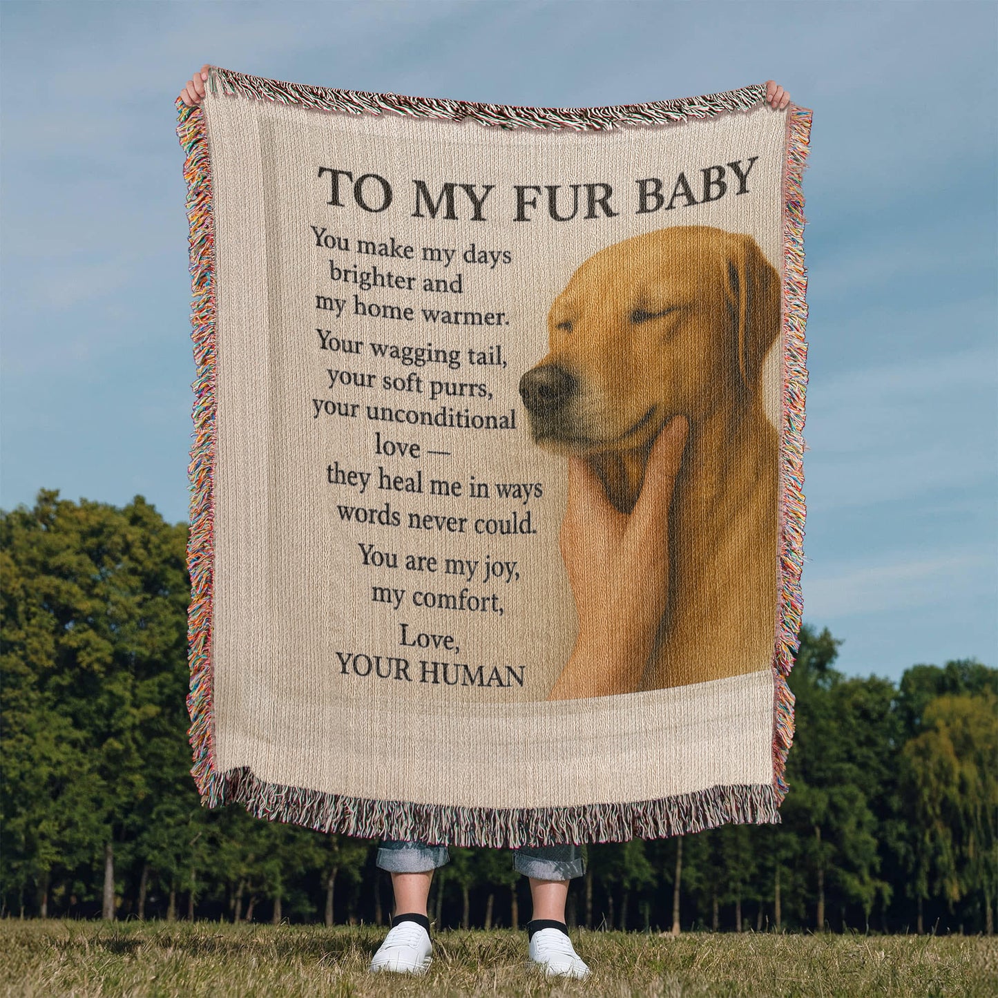 To My Fury Buddy's-Heirloom Artwork Woven Blanket