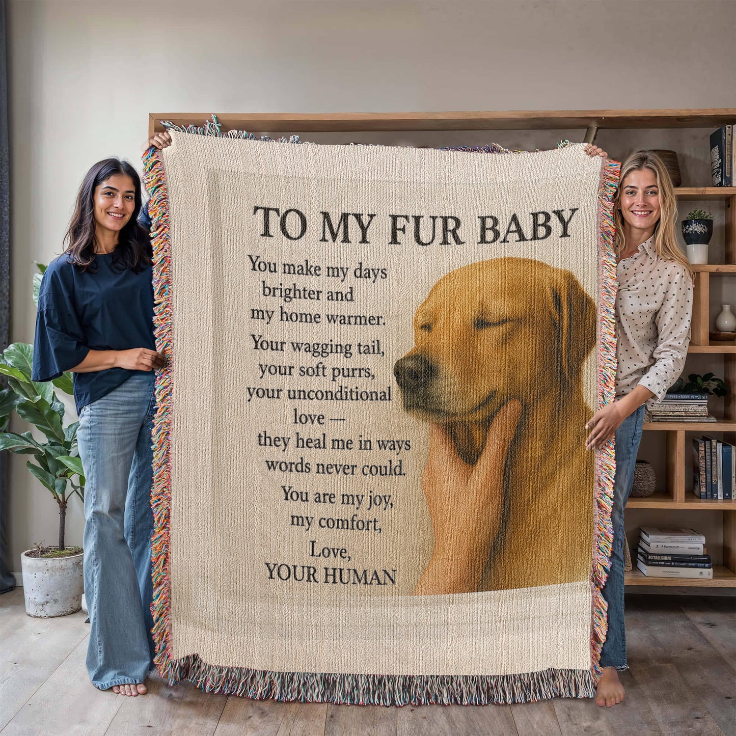 To My Fury Buddy's-Heirloom Artwork Woven Blanket