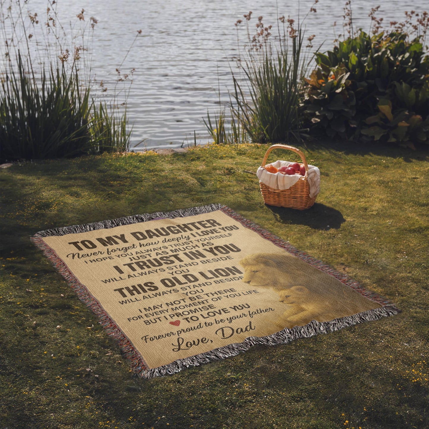 To My Daughter- Never Forget-Heirloom Artwork Woven Blanket