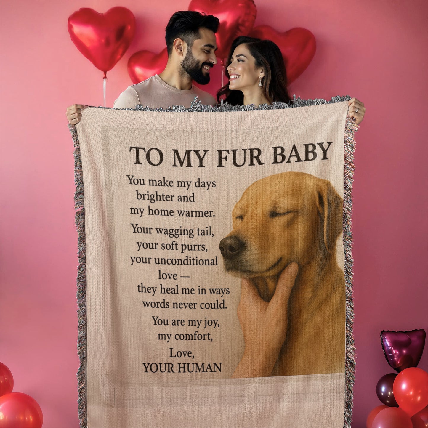 To My Fury Buddy's-Heirloom Artwork Woven Blanket