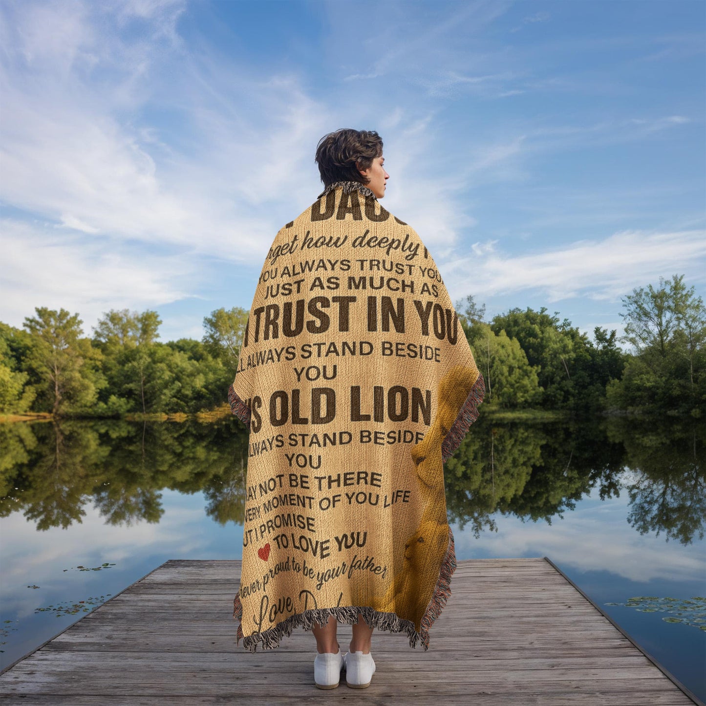 To My Daughter- Never Forget-Heirloom Artwork Woven Blanket