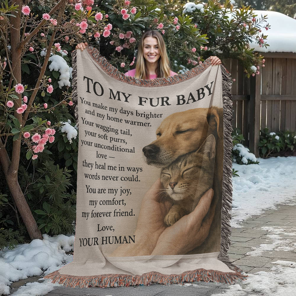 To My Fury Buddy's-Heirloom Artwork Woven Blanket