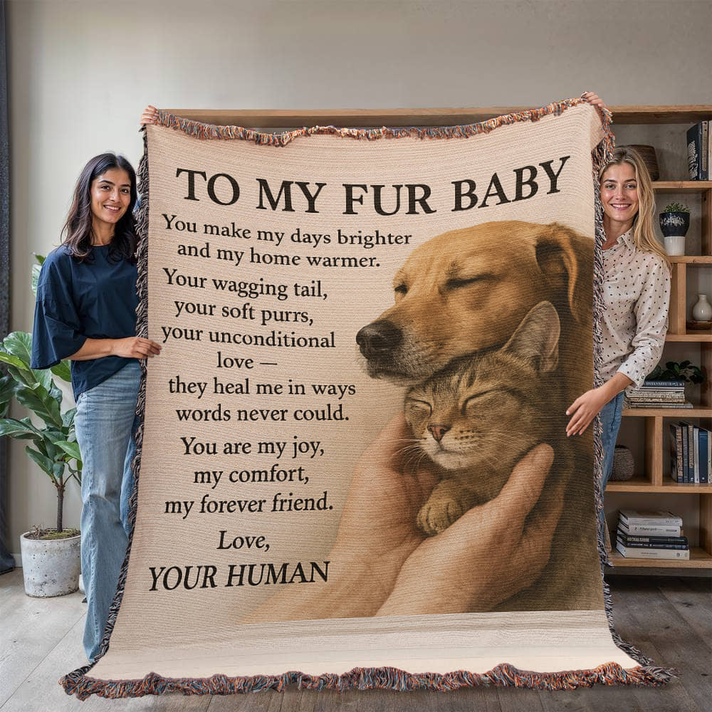To My Fury Buddy's-Heirloom Artwork Woven Blanket