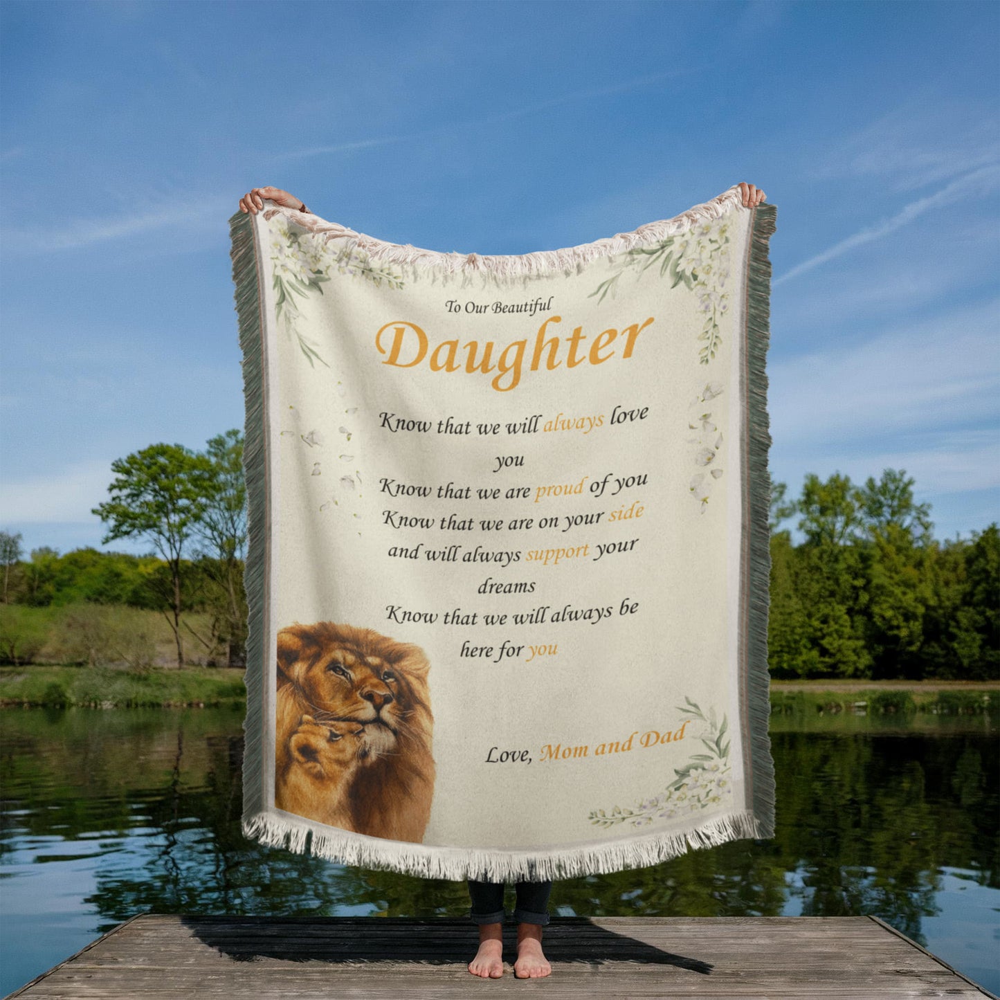 To Our Beautiful Daughter - "Know That We ..." - Woven Blanket