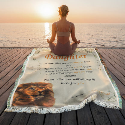 To Our Beautiful Daughter - "Know That We ..." - Woven Blanket