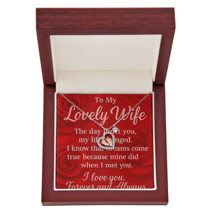 To My Lovely Wife-Heartfelt Love Note- Baby Feet Heat Necklace