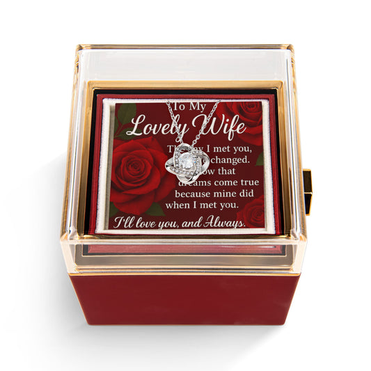 Romantic Keepsake-To My Lovely Wife-Love Knot Neceklace