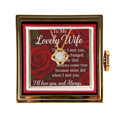 Romantic Keepsake-To My Lovely Wife-Love Knot Neceklace