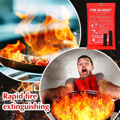 4 Packs Pack Fire Blankets Fireproof Emergency Fire Blanket❤️⭐⭐⭐⭐⭐