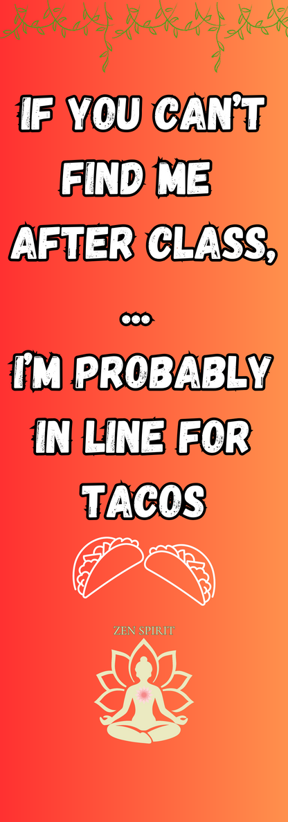 ZenSpirit- "TACOS"   – Non‑Slip Funny Yoga Fitness Mat